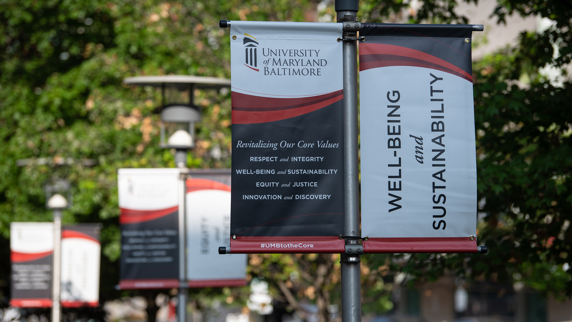 Banners with Well-Being and Sustainability