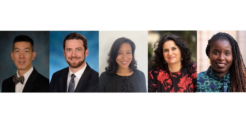 Headshots of five UMB faculty awarded PGIF grantse.