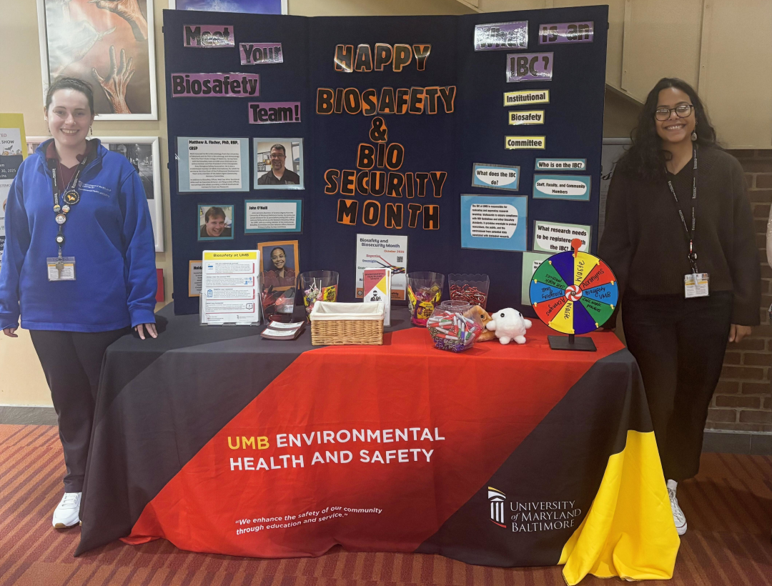 Members of the EHS team pose at a tabling event