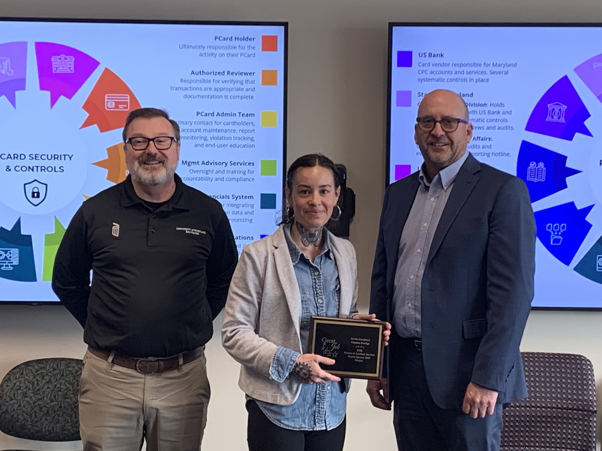 Vanessa Perrigo poses with colleagues