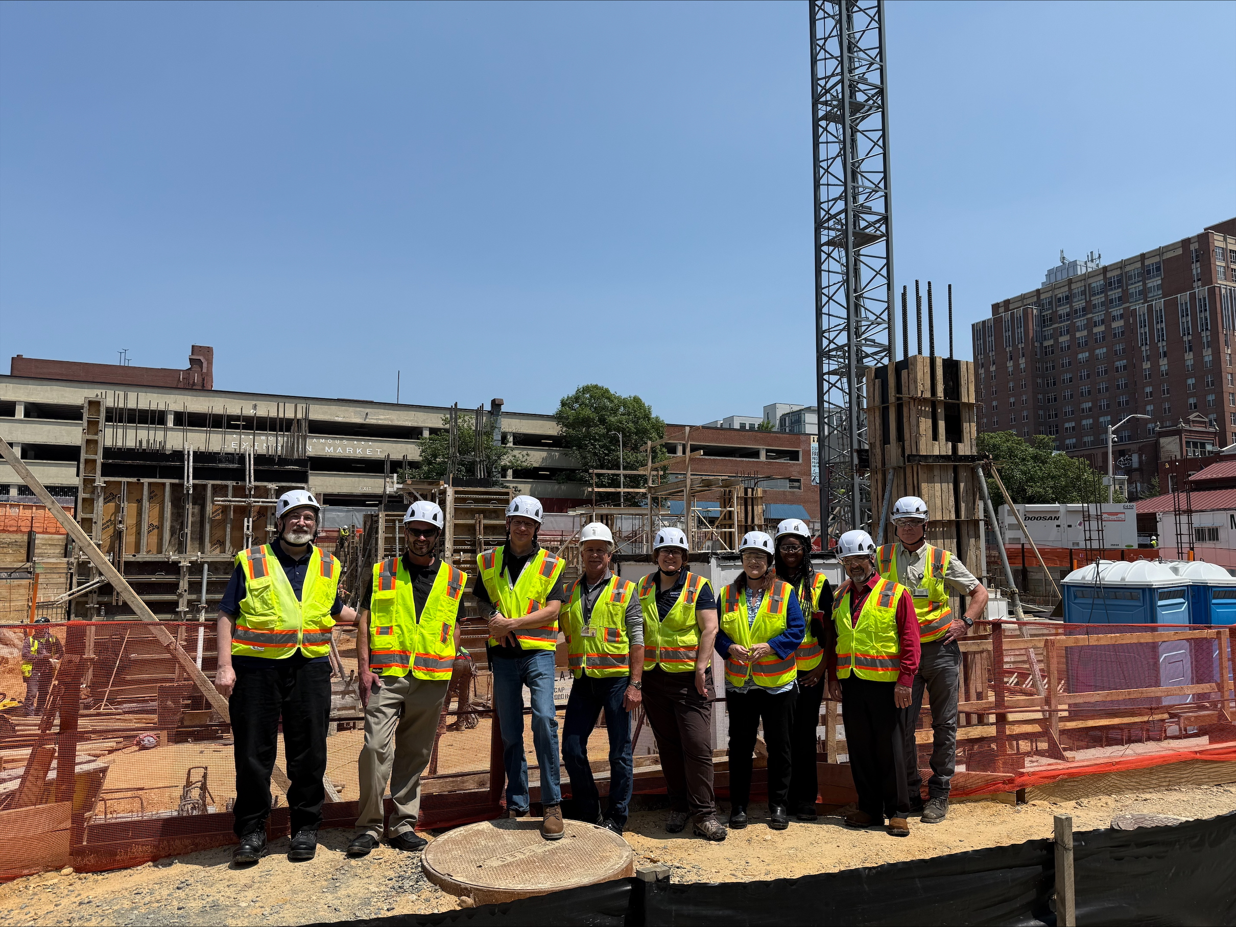 photo of team members at construction site
