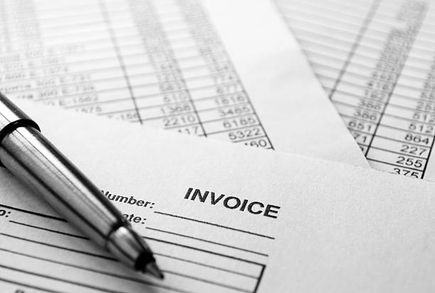 A page with the word invoice on it