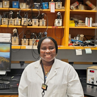 Isata Sesay in her lab
