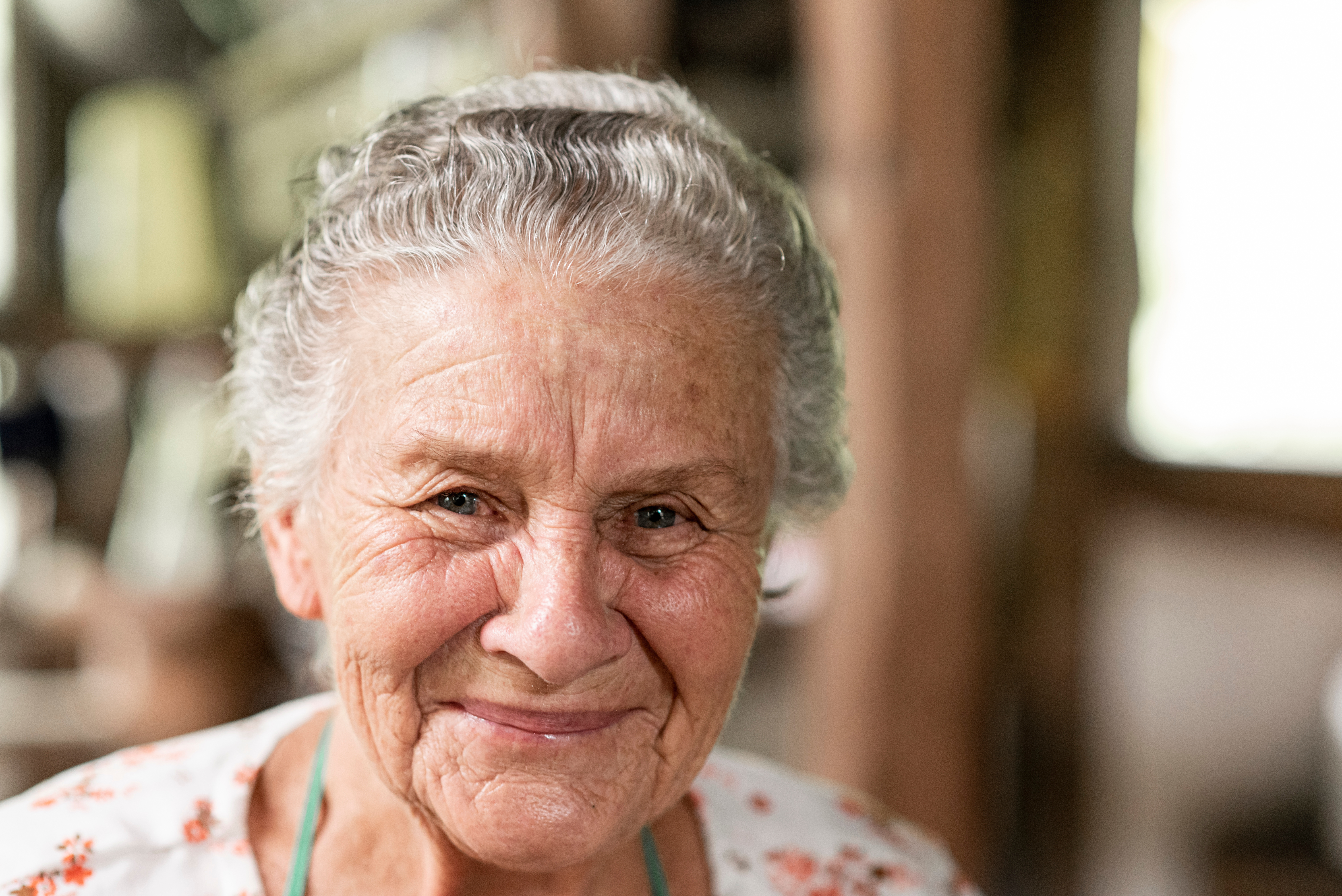 Senior woman smiling