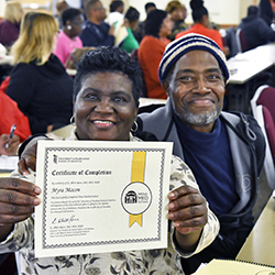 A couple earns a certificate