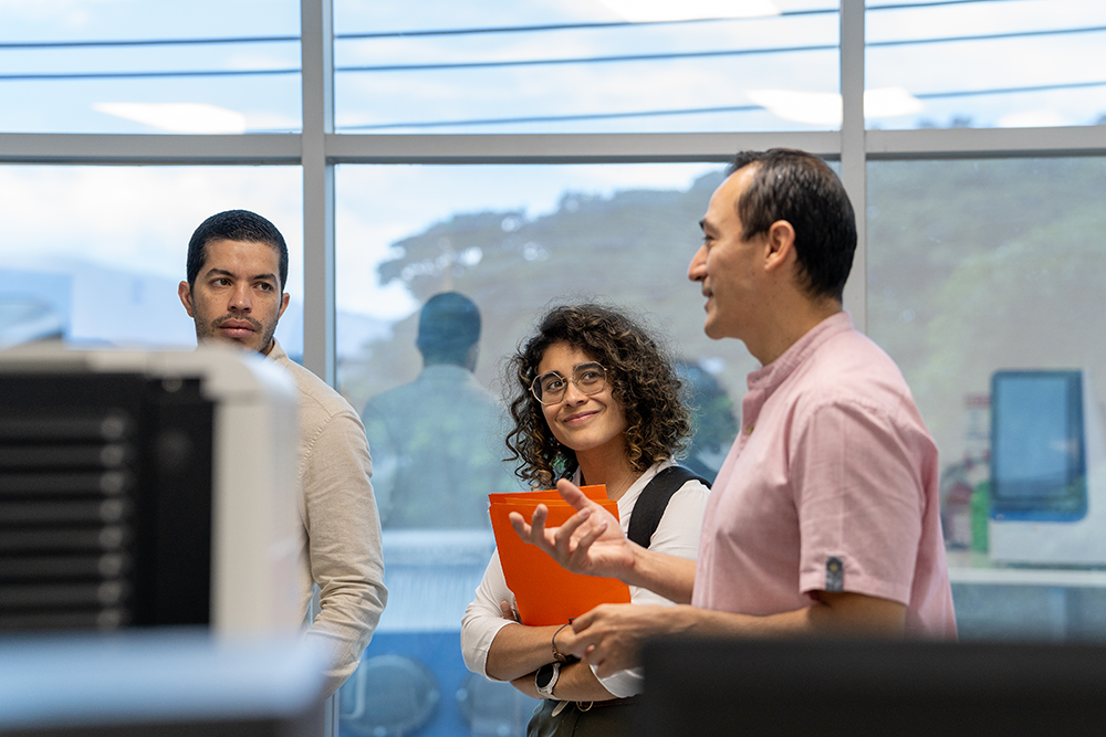 People watching a presentation