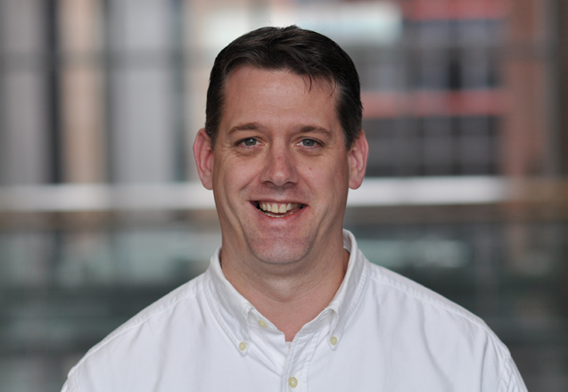 School of Dentistry Professor Mark E. Shirtliff, PhD, who held a secondary appointment in the School of Medicine, is shown early in his career at the University of Maryland, Baltimore.
