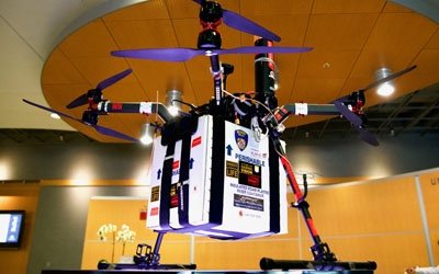 The successful demonstration illustrates the potential of unmanned aircraft systems, as shown, for providing organ deliveries.