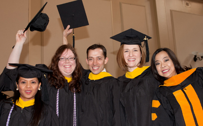 UMSON graduates celebrate.