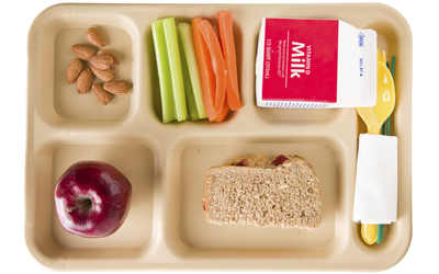 More children are choosing healthy square meals at school because of recent regulations regarding nutrition in American school lunches.