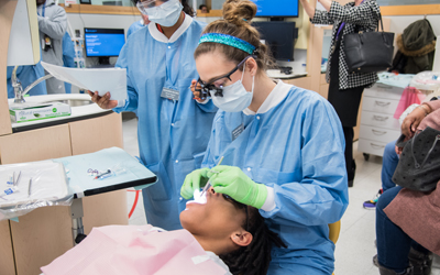 Dental hygiene students from the University of Maryland School of Dentistry provide free preventative dental care to the CURE Scholars. 