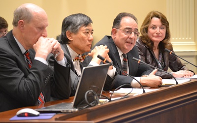 UMCP President Wallace Loh and UMB President Jay Perman brief the Maryland General Assembly on the status of University of Maryland: MPowering the State.